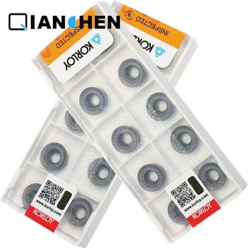 Original Korea Korloy RPMT1204MO-Q KF5800 RPMW1003MOE-Q PC5300 RPMW1003MOS KF5800 (10pcs/lot)Internal turning tool Inserts