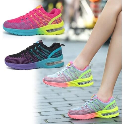 2020 Summer Fashion Korean Flying Women Sneakers Purple Breathable Air Lace Up Casual Shoes Woman Basket Femme Tenis Feminino