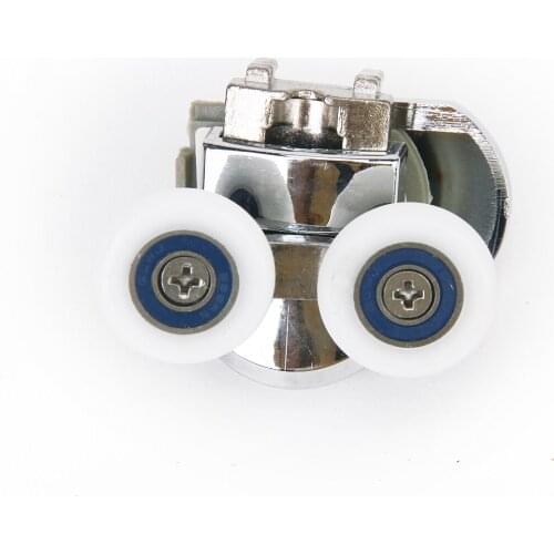 1 Pair Of Bathroom Shower Door Top & Bottom Rollers Runner Wheel Dia. 25mm