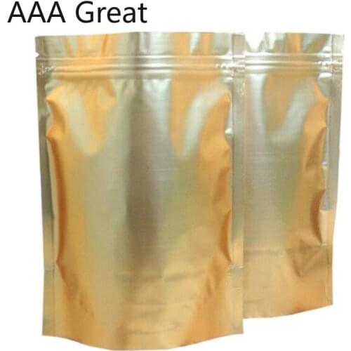 100Pcs/Lot Aluminum Foil Packaging Zip Lock Food Mylar Bag Snacks Coffee Smell Proof Package Pouch Reclosable Stand Up