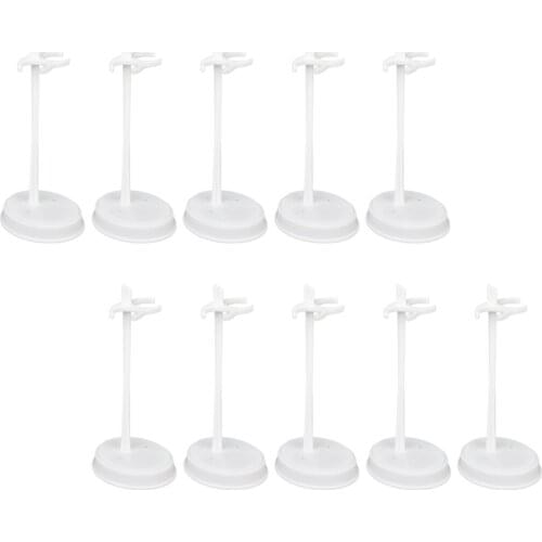 10x White Display Stand Holder Bracket Mannequin Toy Support for 12inch Dolls