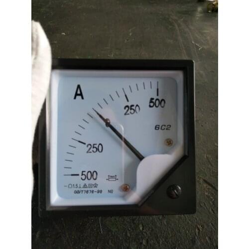 6C2 DC +-500A -500A-0-500A 10A 15A 20A 30A 50A 100A 150A 200A 250A 300A 500A Analog Panel Ammeter AMP Ampere Current Meter Gauge