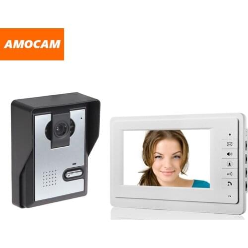 7 Inch Monitor Video Door Phone Intercom Doorbell system visual intercom night vision camera wired Home video intercom system