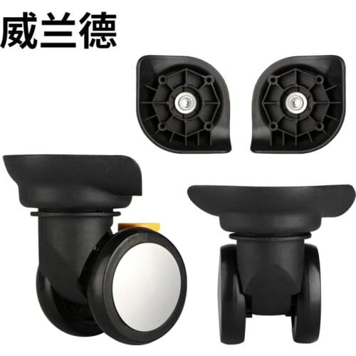Trolley luggage wheels accessories casters replacement makeup trolley luggage case universal wheel black mute roller accessories