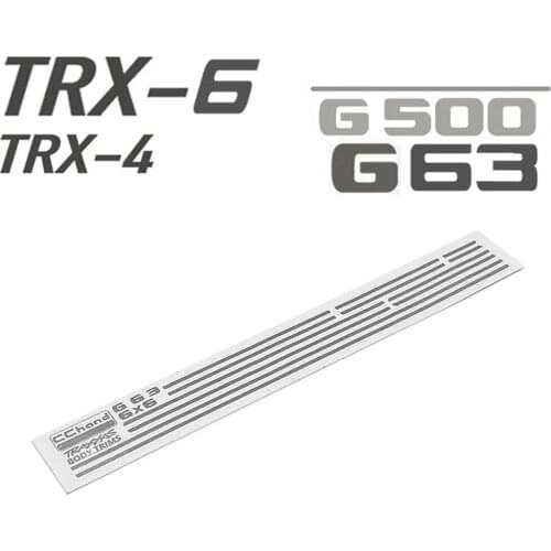 Rc Buggy Crawler Toy Car Body Shell Silver Sticker Trims For 1/10 Scale Remote Control Car Traxxass Trx6 G63 6X6 Decoration Part