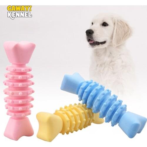 CAWAYI KENNEL Dogs Cats Cleaning Teeth Toys Pet Puppy Chew Toys for Dogs Milk Flavor Fish Bone Molar Rods Dog Supplies D2209