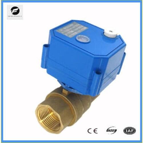 CWX-25S DN25 DN10 DN15 DN20 DN32 brass 2way motorized ballvalve with manual override and position indicator DC12v CR01 two wires