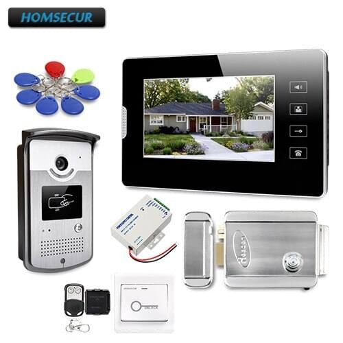 HOMSECUR 7inch Wired Video Door Entry Call System with IR Night Vision for Home Security