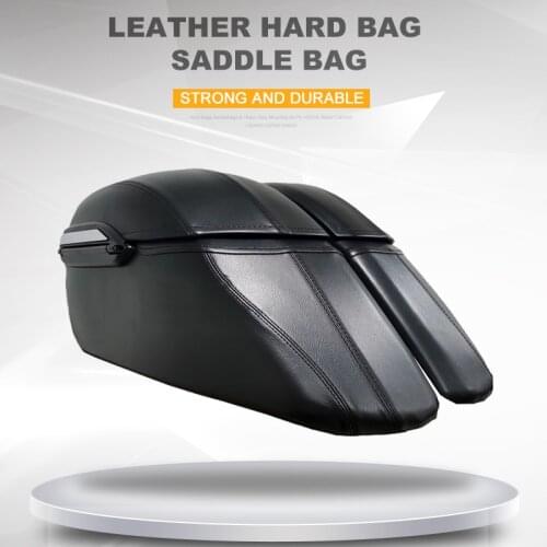 Leather Hard Bags Saddlebags & Heavy Duty Mounting Kit Fit YAMAHA V-star 950 V-star 1100 V-star1300 V-star1900 Classic