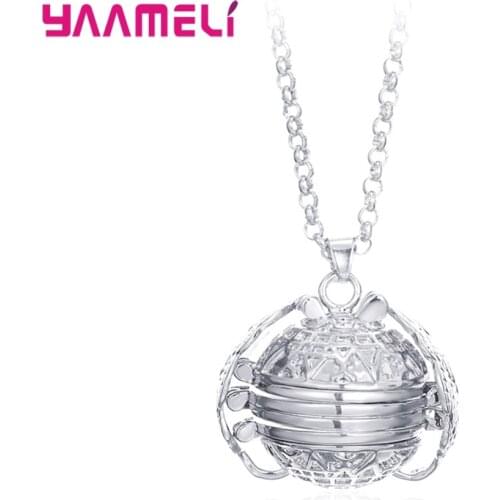 925 Sterling Silver Magic Memory Photo Album Pendant Necklace Frame Locket Angel Wings Jewelry Gift for Men Women Family