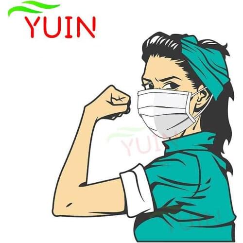 Personality The Riveter Nurse Car Sticker Waterproof Motorcycle Body for Bumper Decal for Vehicle Cars Accessories Decals13*11cm