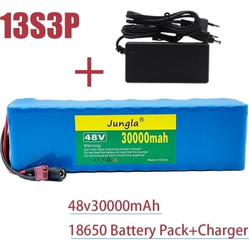 48v lithium ion battery 48v 30Ah 1000w 13S3P Lithium ion Battery Pack For 54.6v E-bike Electric bicycle Scooter with BMS+charger