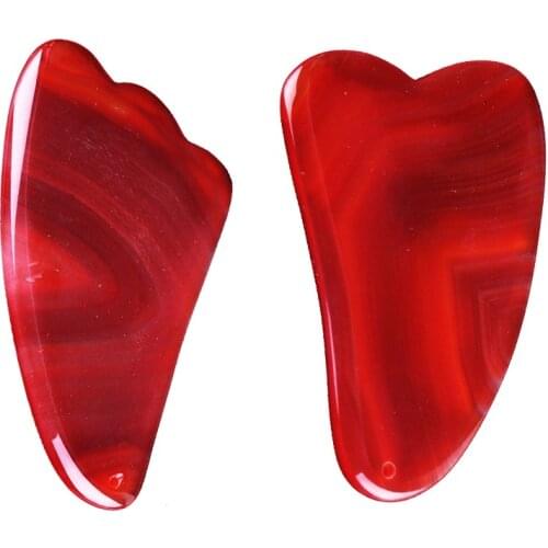 Natural Agate Gua Sha Massager For Face Guasha Natural Stone Guasha Scraper Body Massage Beauty Skin Lifting Care Slimming