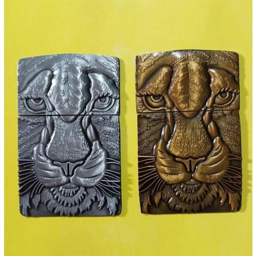 Metal Badge for Kerosene lighter Oil Lighter DIY Handmade Smoker Accessories Gadgets Lighters Decor Accessory Tiger head