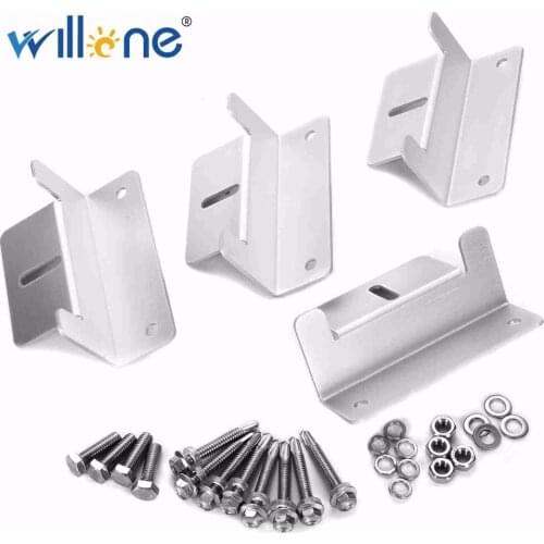Willone 1 sets Silver Tone Solar Panel Mounting Z Bracket Set for Solar system