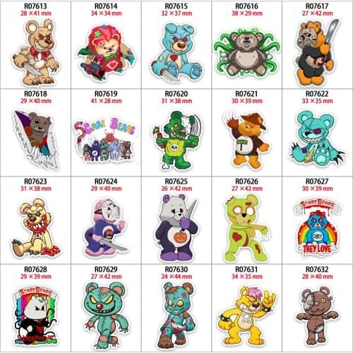 New Design Bear Cartoon 30Pcs/lot Planar Resins Flatback for DIY Decoration Crafts Accessories R0761 R0662