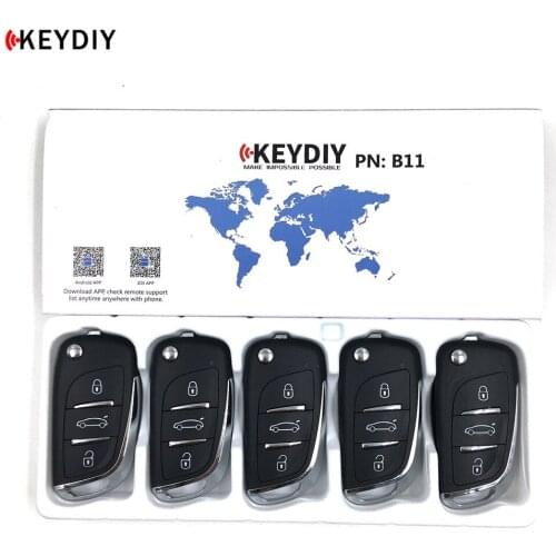KEYDIY 3 Buttons Remote Key B11 B Series DS Type for KD900 KD900+ URG200 Key Programmer 5pcs/lot