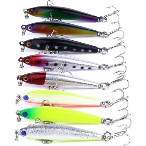 1PCS Minnow Fishing Lure Hard Artificial Bait 3D Eyes 5CM-3.4G Fishing wobblerMini Crankbait Minnows