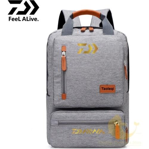 Daiwa Outdoor Travel Backpack Sport Waterproof Canvas Fishing Bag Multi-function Zipped Men/women Backpack Shoulders Casual