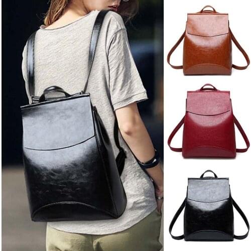Fashion Women Backpack Youth Leather Bagpack for Teenage Girls Female School Shoulder Bag Bagpack