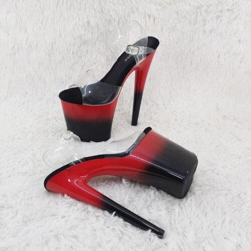 Leecabe 20cm/ 8inches PVC upper sandals lady fashion party platform high heel pole dance shoes