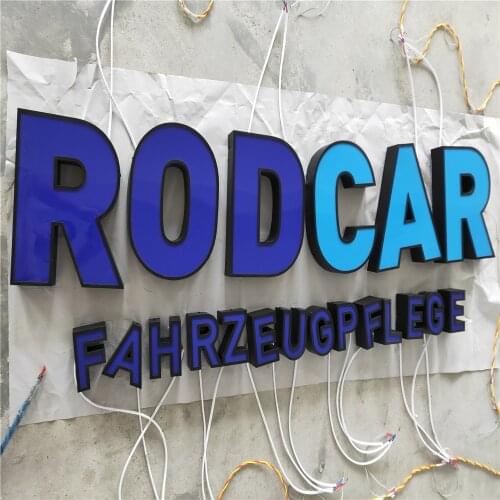 Custom made outdoor acrylic LED lighted letters, frontlit LED channel letter shop signs name logo