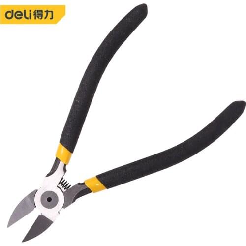 Deli 6 Inch Electrical Outlet Forceps Cr-V Diagonal Pliers Iron Wire Copper Wire Cutters With Labor-saved Spring Repair Tool