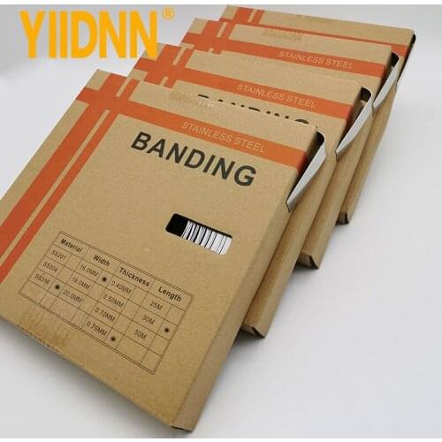 SUS316 Stainless Steel Banding Coil Strapping, Tensioning 5/8" x0.03" x 100",16mm*0.76mm*30m