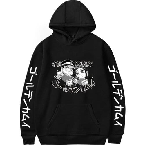 Printed GOLDEN KAMUY Hip Pop men/women streetwear Sweatshirt Harajuku Cute Outwear High Quality boy/girl Autumn Winter Tops