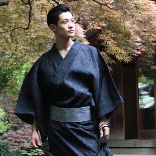 Japanese kimono traditional men yukata male samurai costume kimono clothing Japanese cosplay warrior costume haori TA476