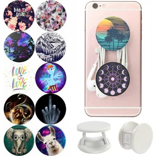 Universal попсокет Mobile Phone Holder Round Colorful Hand Anti-Fall Finger Ring Holder Pocket Socket Stand Recyclable