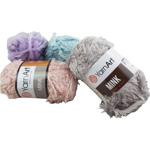 Yarnart Mink Yarn 50gr-75m %100 Micro Polyamide Fluffy Furry Soft Crochet Knitting Pillow Baby Blanket Puf Bag Fur Amigurumi