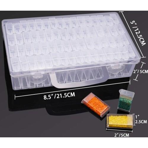 64/28 Grids 5d Diamond Painting Accessories Storage Box Diamond Painting Drill Storage Box Transparent Container