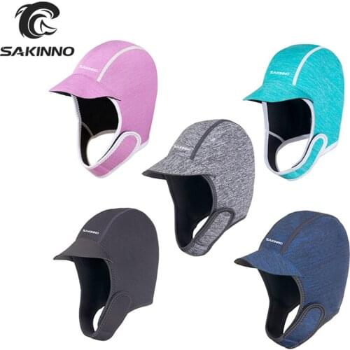 Womens Mens Neoprene 2mm Wetsuit Hood Brim Sun Hat UV Sun Protection Cap for Surfing Winter Swimming Diving Kayak Rafting Canoe