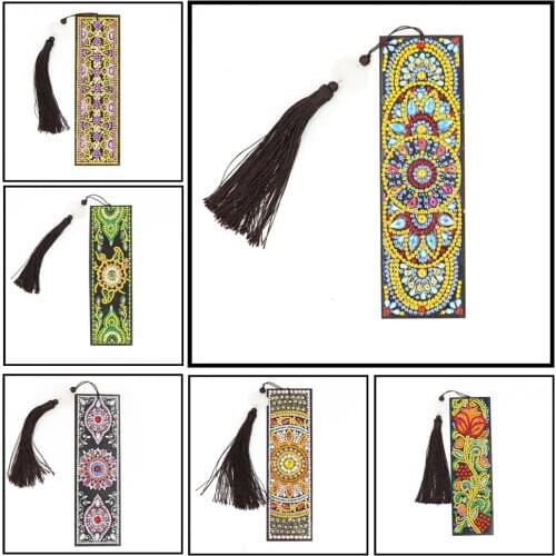 New 1/2pcs DIY Bookmark Christmas Diamond Painting Cross Stitch 5D Diamond Embroidery Book Mark For Birthday New Year Gift