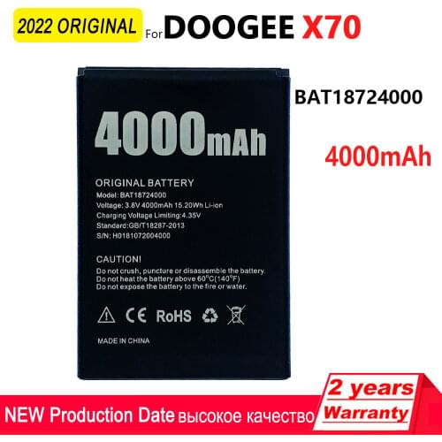 100% Original 4000mAh BAT18724000 Battery For Doogee X70 High quality Batteries With Tracking Number