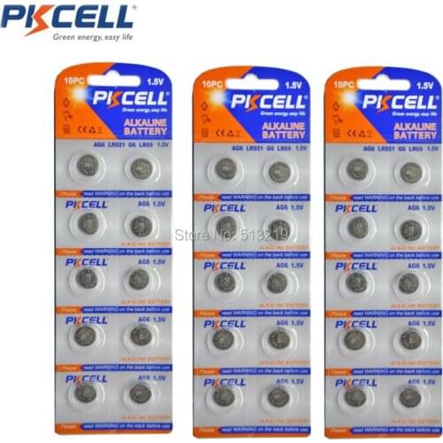 30Pieces 32mAh 371 SR920SW AG6 LR920 SR927 171 370 L921 LR69 SR920 1.5 V 0% Mercury Button Cell Coin Battery for watch