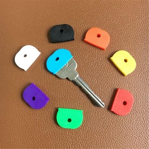 32Pcs Key Cover Colorful Key Top Cap Cover Topper Keyring ID Marker Tags Key Top Head Tags Caps Covers Keyring Accessories