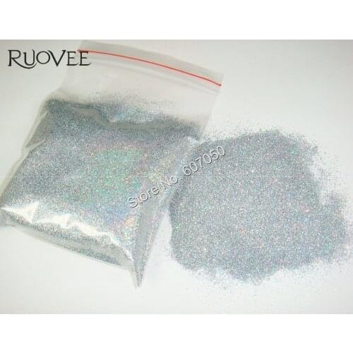 50gram-0.2MM 008inch Holographic Laser Silver Color Shining Fine Nail Glitter Dust Powder for Nail Art Glitter Craft Deco