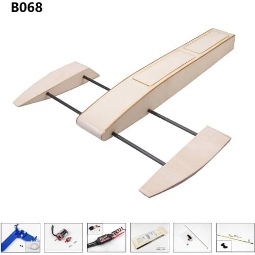 RC Outrigger Wooden Shrimp Boat Kit RC Speed Boat Outrigger Shrimp Racing Boat Model Building Kits Radio Speedboat