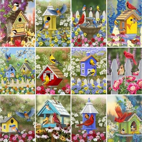 Evershine 5D DIY Diamond Painting Bird And Flower New Arrival 2021 Diamond Mosaic House Cross Stitch Animal Home Decoration