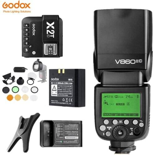 Godox V860II-C V860IIC TTL Speedlite 1/8000S 2.4G Wireless Flash light Li-ion Battery X2T-C Trigger Transmitter For Canon Camera