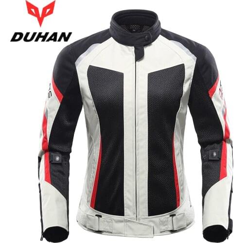 DUHAN Women Motorcycle Jacket Breathable Motorcycle Clothing Summer Women Moto Jacket And Motorcycle Pants Racing Clothes Suit