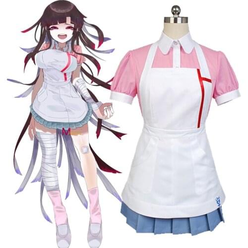 Anime Super Danganronpa 2 Mikan Tsumiki Cosplay Costume Dangan ronpa Dress Carnival Costumes For Women