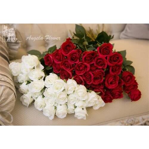 Hot 2017 Artificial 3 color mix High quality Silk Rose Flowers Decoration Wedding hotel Living room