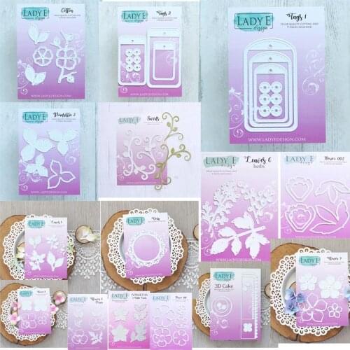 Metal Cutting Dies Flower and leaf and tag Scrapbooking For Paper Embossing Frame Card Dies Set