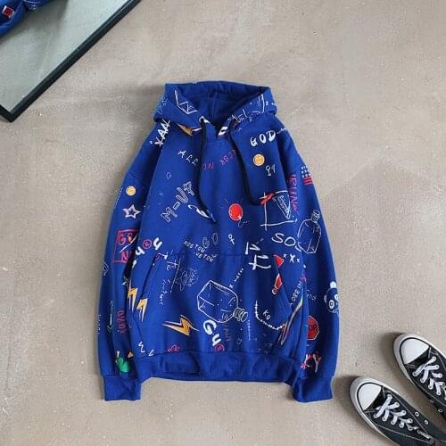 2020 Spring and autumn models long-sleeved loose casual printing mens sweatershirt hooded pullover hoodies jacket coat cothing