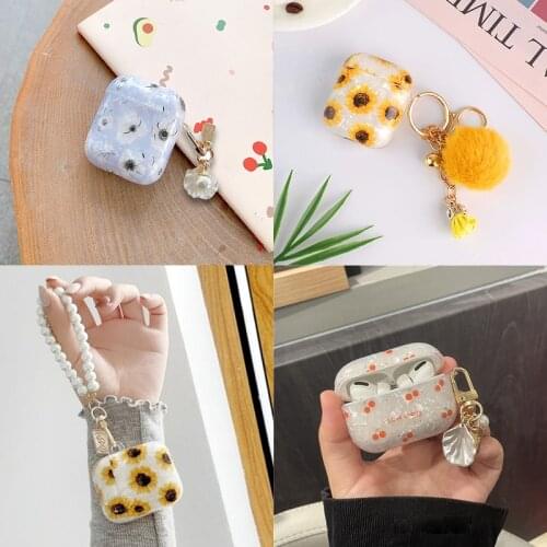 Soft TPU Cover Bags For Apple Airpods 1 2 Case Flower pattern Case For Air Pods Pro Bluetooth Earphone Accessories Charging Box