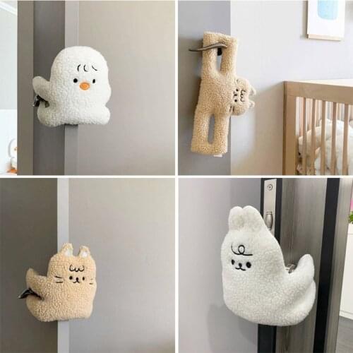 N84E Cartoon Plush Animal Baby Safety Door Card Clamp Door Stopper Anti-pinch Hand Security Doorstop Protector Home Decoration