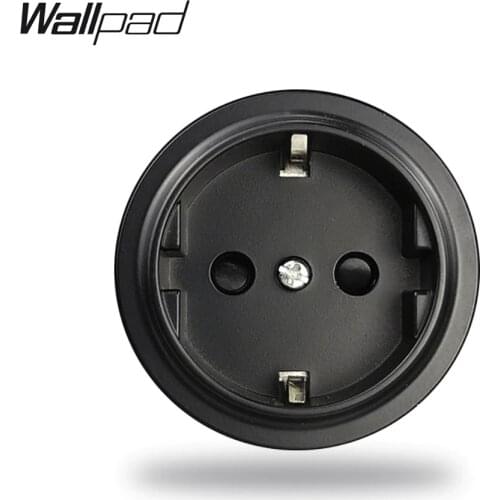 L6 EU Schuko Wall Electrical Power Socket 5 Colors Black White Grey Gold Brown Modular DIY Free Combination